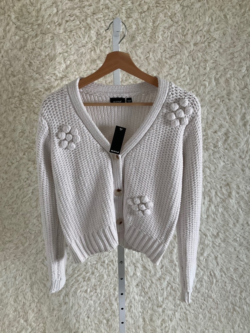 RD STYLE WOMEN'S SOFT WHITE CARDIGAN SWEATER~SIZE S/P/P~BRAND NEW WITH TAGS!